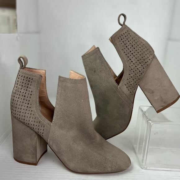 Steve Madden Boots Women's Size 9 M Taupe Suede Ankle Booties Norelle 0281 Boho - Picture 5 of 13